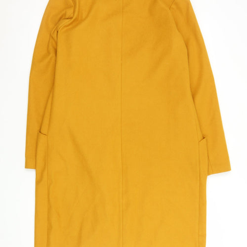Primark Women’s Yellow Coatigan Size 8 Long Open Front Lightweight Coat