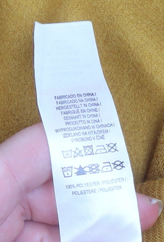 Primark Women’s Yellow Coatigan Size 8 Long Open Front Lightweight Coat