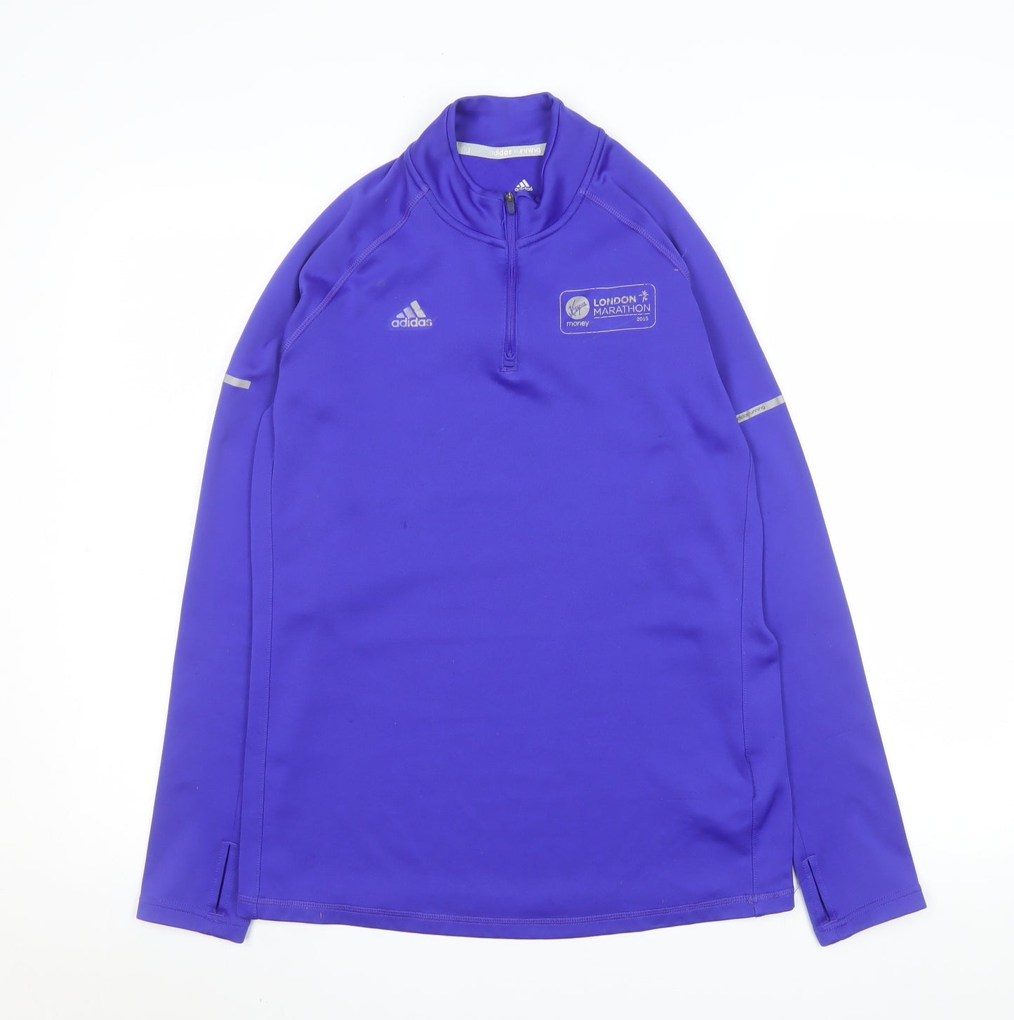 Adidas Women’s Purple Climalite 1/4 Zip London Marathon Sweatshirt L 16-18