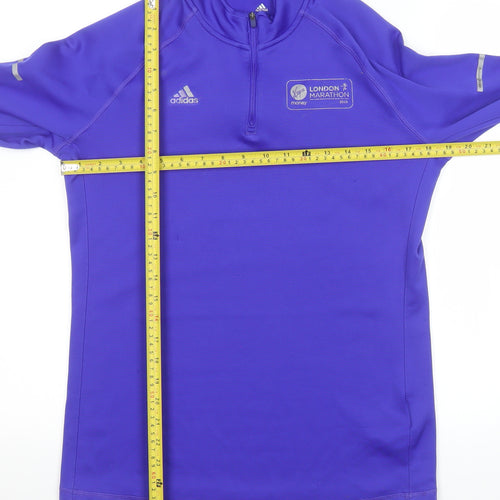 Adidas Women’s Purple Climalite 1/4 Zip London Marathon Sweatshirt L 16-18