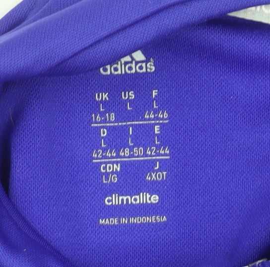 Adidas Women’s Purple Climalite 1/4 Zip London Marathon Sweatshirt L 16-18