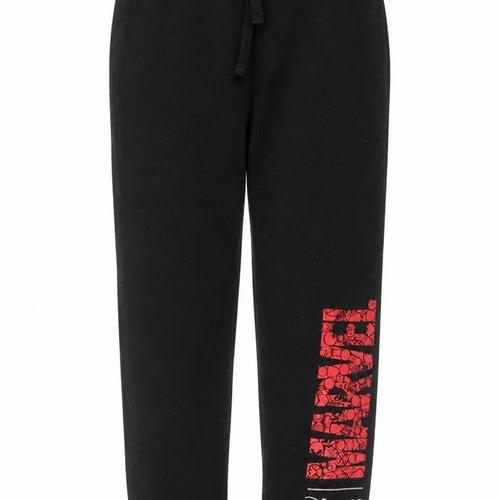 Disney Boys Black Marvel Jogger Trousers 6-8 Years Fleece Drawstring Pants