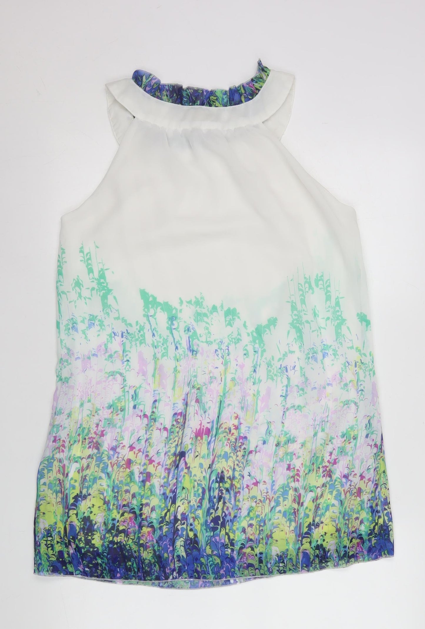 Pussycat London Womens Multicoloured Floral Halter Camisole Blouse M