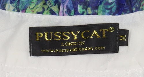 Pussycat London Womens Multicoloured Floral Halter Camisole Blouse M