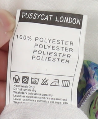 Pussycat London Womens Multicoloured Floral Halter Camisole Blouse M