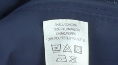 St. Bernard Men’s Blue Nylon Bomber Jacket XL Full Zip Casual