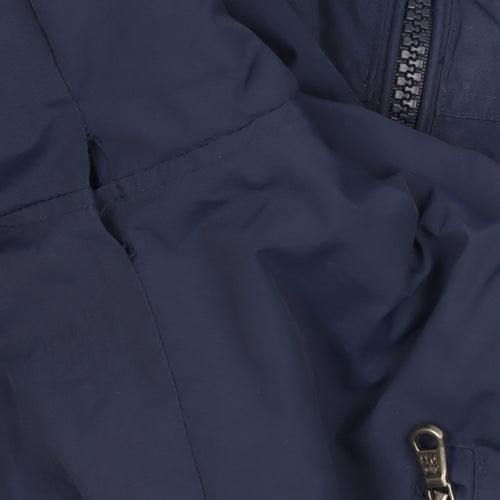 St. Bernard Men’s Blue Nylon Bomber Jacket XL Full Zip Casual