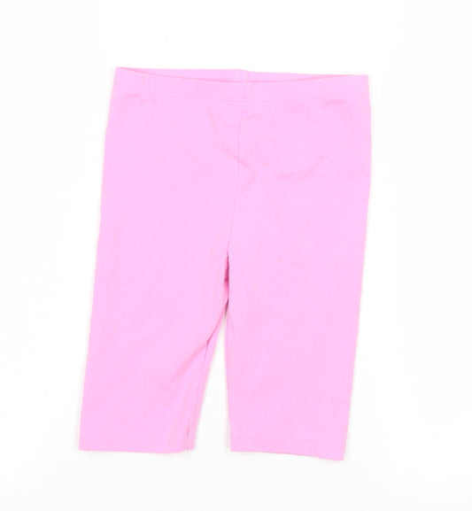 Dunnes Stores Girls Pink 9-10 Years Biker Shorts Cotton Blend Stretch