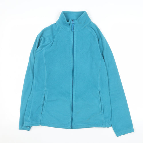 Mountain Warehouse Women Blue Fleece Jacket Size 12 Full Zip Casual Outdoor