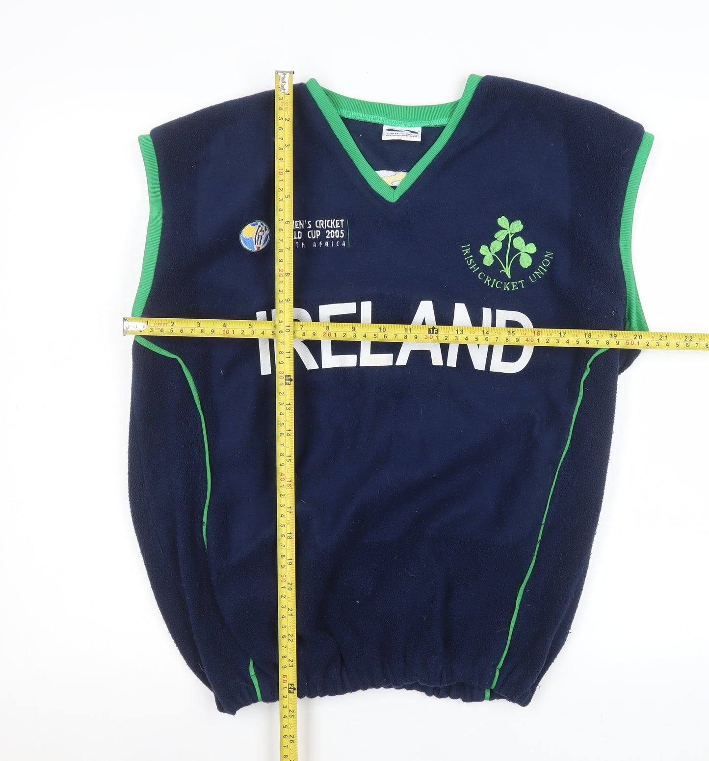 Signature Sports Ireland Women's Cricket Fleece Vest Navy Green M