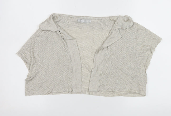 Sabatini White Women's Beige Open Knit Shrug XL