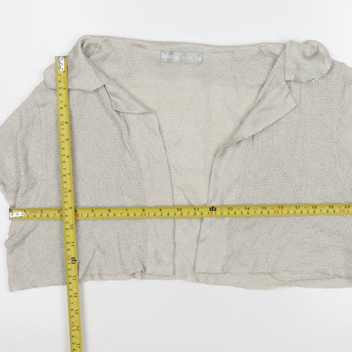 Sabatini White Women's Beige Open Knit Shrug XL