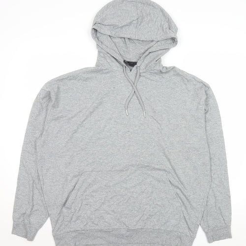 ASOS DESIGN Men’s Grey Pullover Hoodie Size L Regular Fit