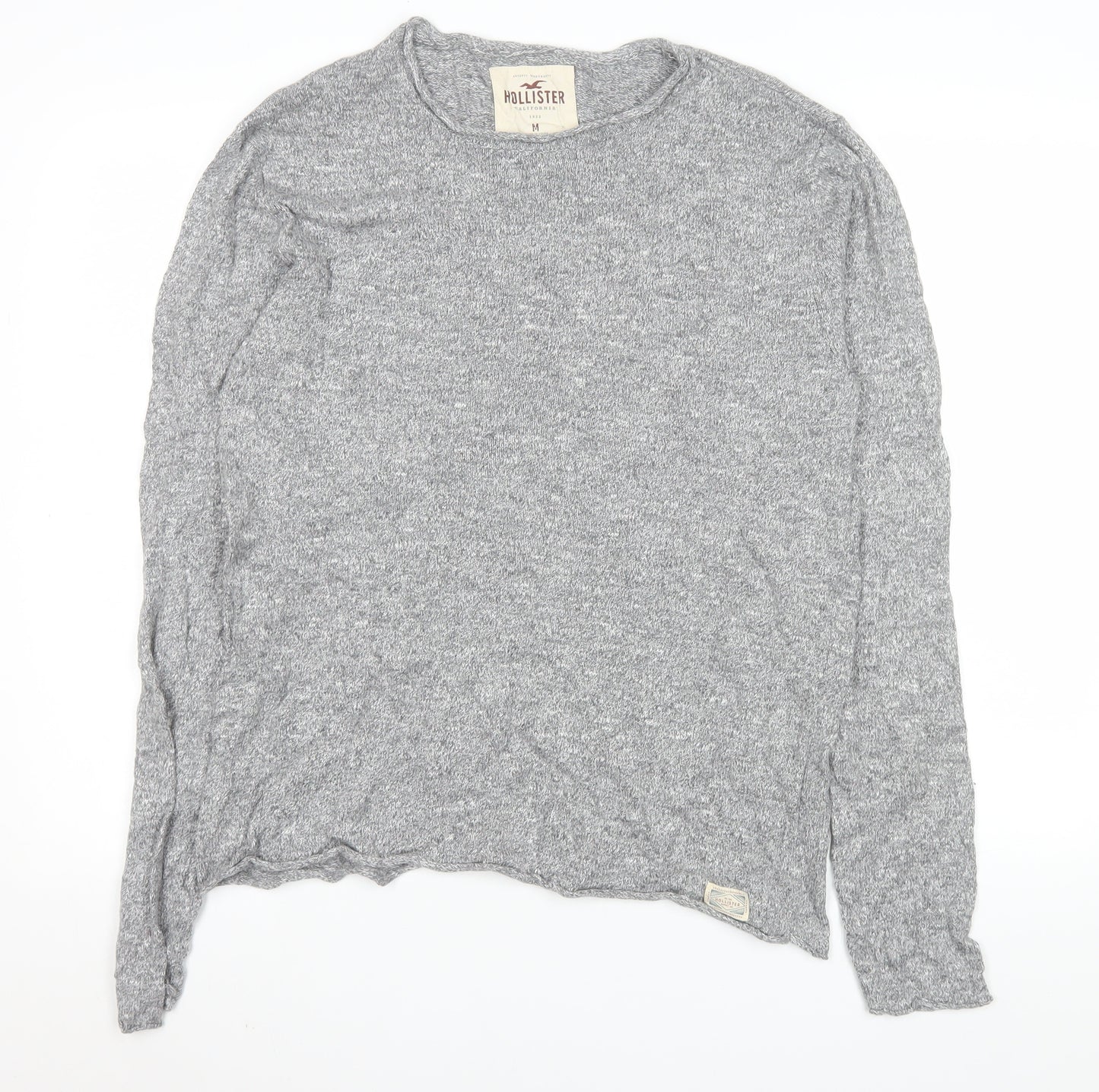 Hollister Men's Grey Medium Crew Neck Knit Pullover Jumper