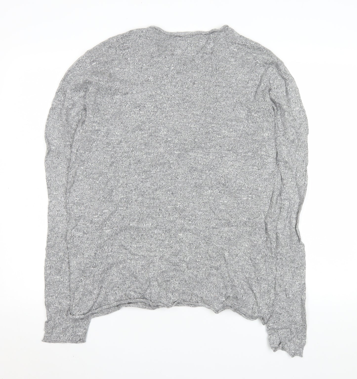 Hollister Men's Grey Medium Crew Neck Knit Pullover Jumper