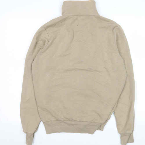 boohooMAN Men's Beige Basic Zip Cotton Jacket Size L
