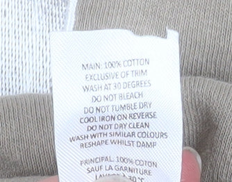 boohooMAN Men's Beige Basic Zip Cotton Jacket Size L