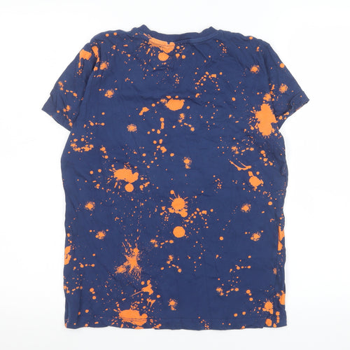 Next Boys Blue Sequin Football Graphic T-Shirt 12 Years Short Sleeve