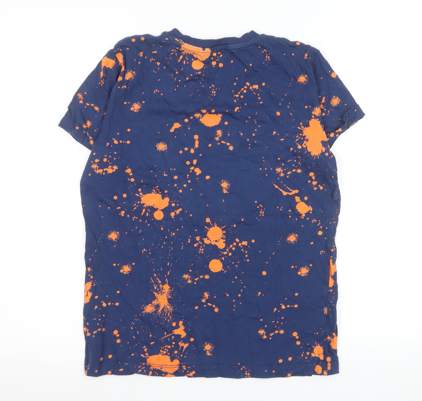 Next Boys Blue Sequin Football Graphic T-Shirt 12 Years Short Sleeve