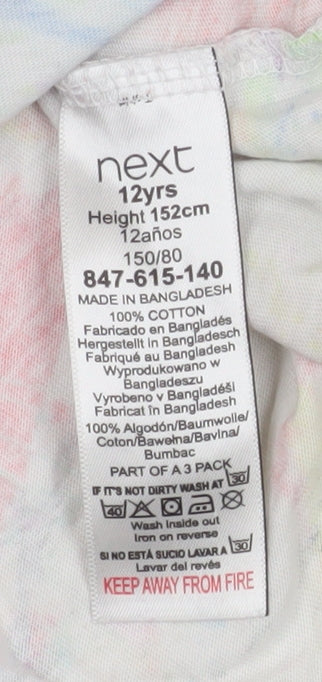 Next Boys Multicoloured Paint Splatter Cotton T-Shirt 12 Years