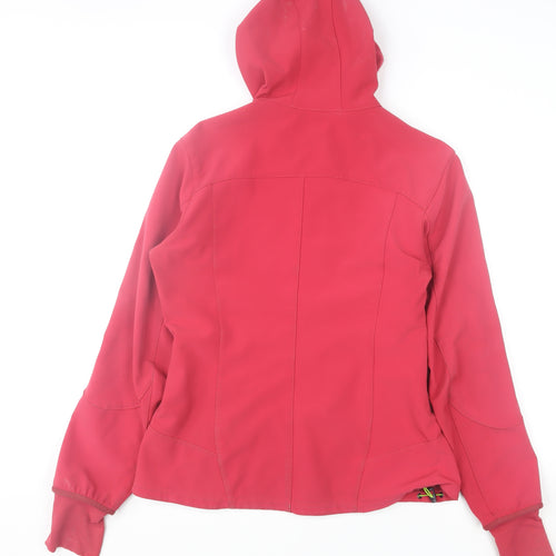 Quechua Women's Red Soft Shell Hooded Jacket Size 14