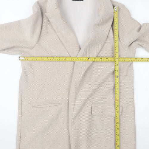 Dunnes Stores Women’s Beige Mid-Length Coatigan Size 12 Regular