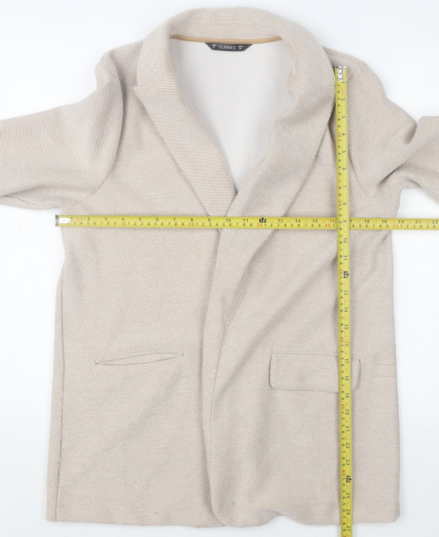 Dunnes Stores Women’s Beige Mid-Length Coatigan Size 12 Regular