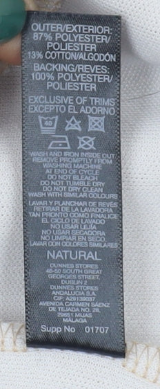 Dunnes Stores Women’s Beige Mid-Length Coatigan Size 12 Regular