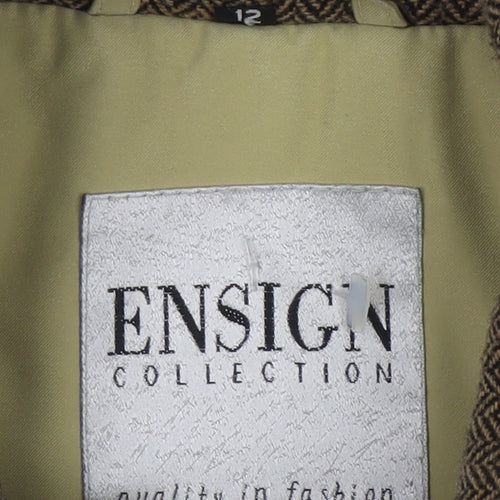 Ensign Collection Womens Beige Size 12 Mid-Length Waterproof Jacket