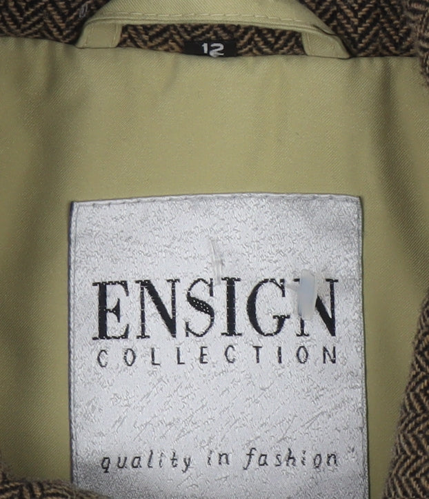 Ensign Collection Womens Beige Size 12 Mid-Length Waterproof Jacket
