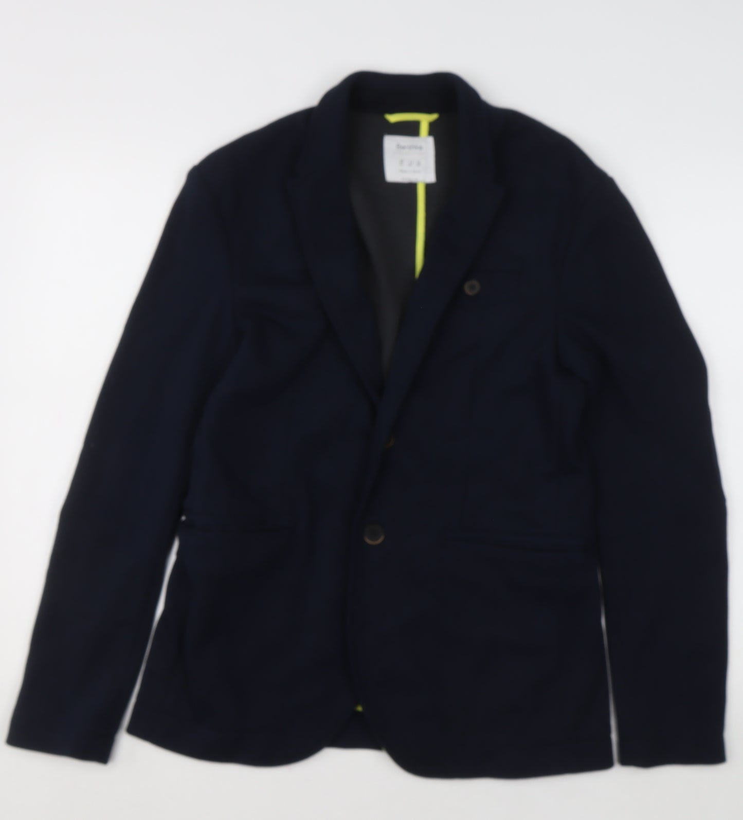 Bershka Women's Blue Blazer Jacket Size 10 Regular Fit