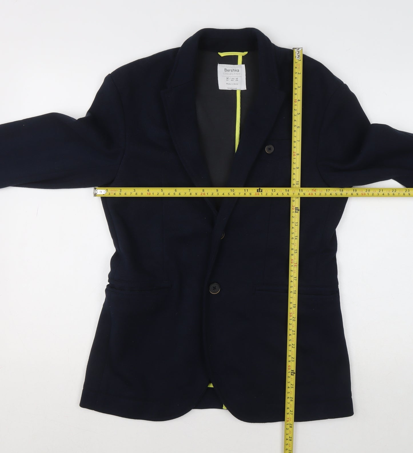 Bershka Women's Blue Blazer Jacket Size 10 Regular Fit