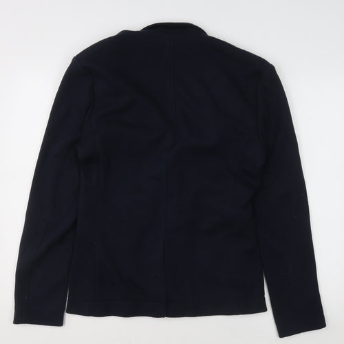 Bershka Women's Blue Blazer Jacket Size 10 Regular Fit