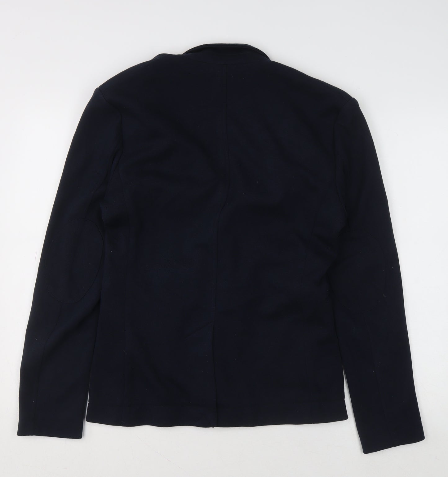Bershka Women's Blue Blazer Jacket Size 10 Regular Fit