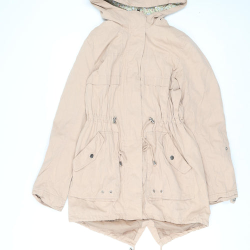 Atmosphere Women’s Beige Hooded Parka Jacket Size 6