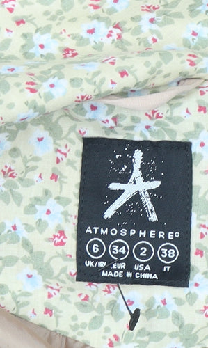 Atmosphere Women’s Beige Hooded Parka Jacket Size 6