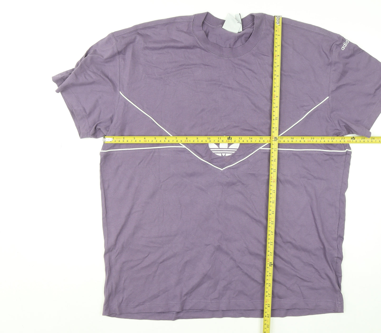 Adidas Men's Purple XL Cotton Crew Neck T-Shirt