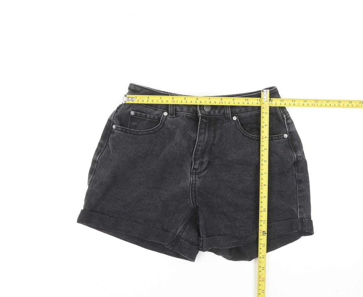 Vero Moda Women's Black Mom Denim Shorts Size 8