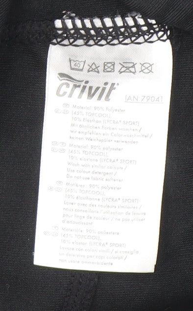 Crivit Womens Black M 14/16 Running Athletic Shorts