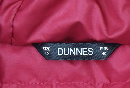 Dunnes Women Red Hooded Mid-Length Rain Coat Jacket Size 12