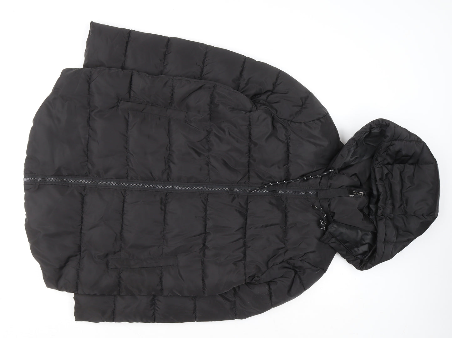 Primark Women's Black XS Hooded Puffer Jacket