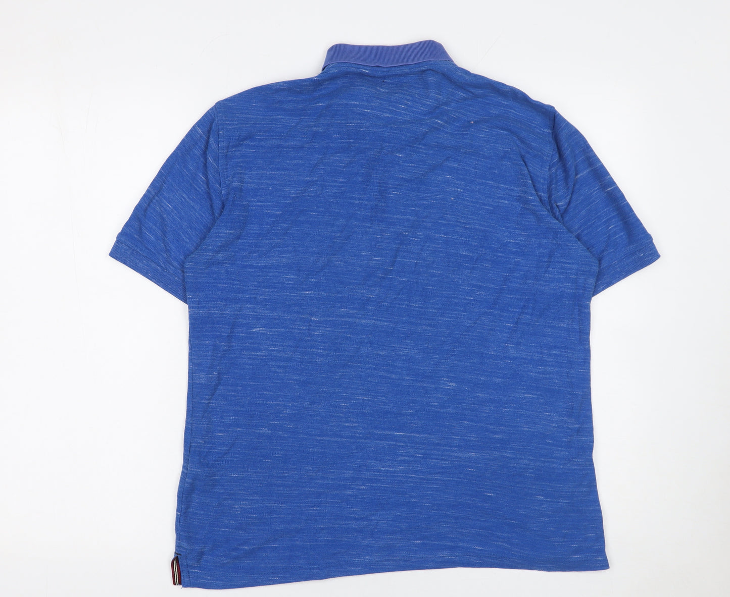 Diners Men's Blue Organic Cotton Short Sleeve Polo Shirt M