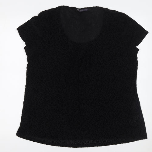 Marks and Spencer Women’s Black Animal Print Blouse Size 16
