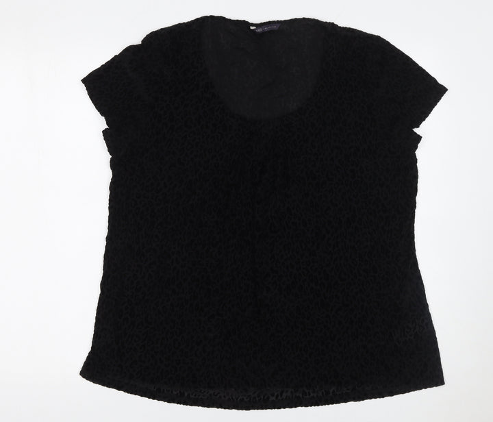 Marks and Spencer Women’s Black Animal Print Blouse Size 16