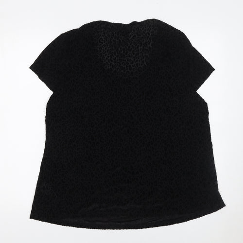 Marks and Spencer Women’s Black Animal Print Blouse Size 16