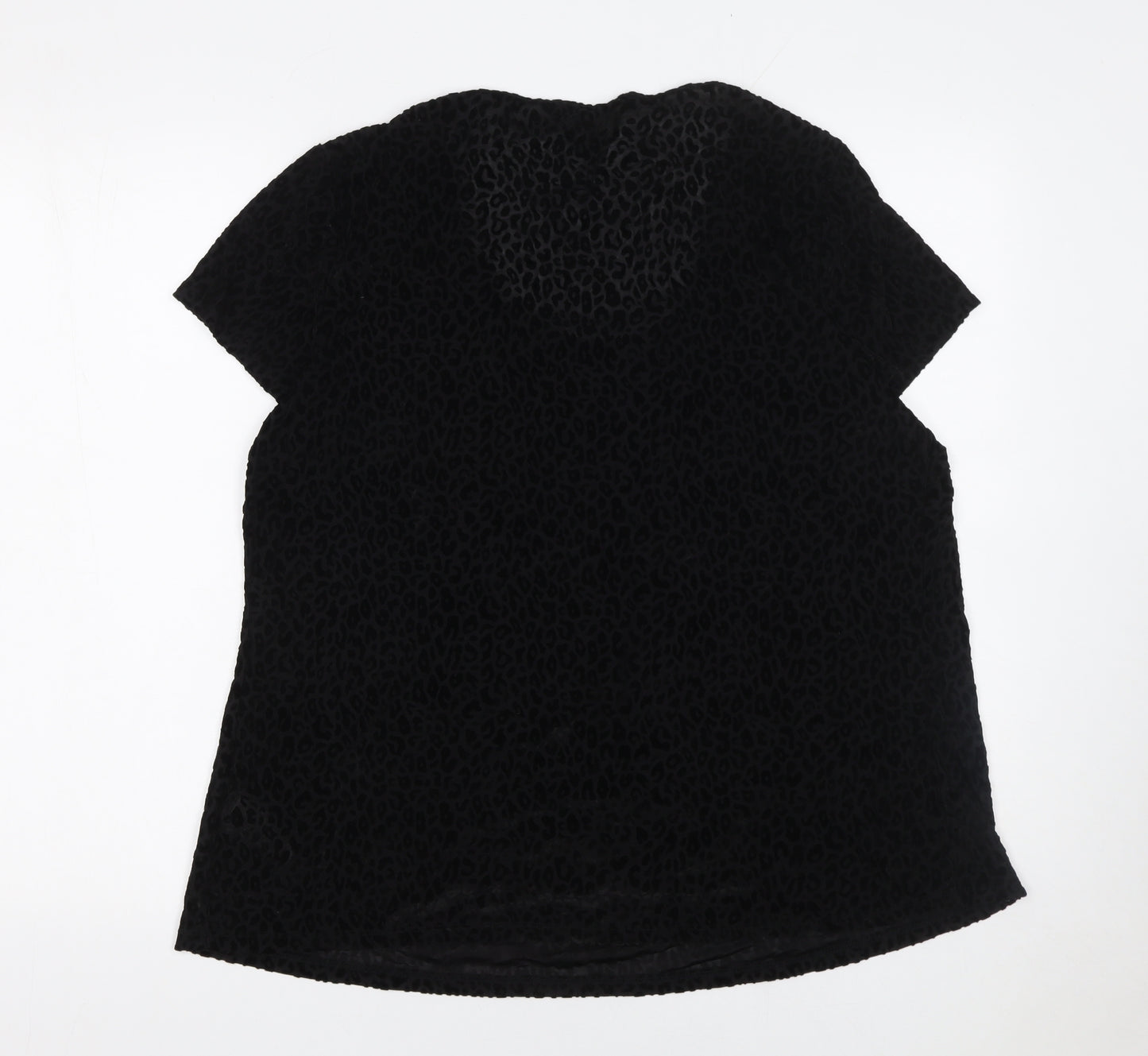 Marks and Spencer Women’s Black Animal Print Blouse Size 16