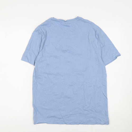Marks and Spencer Men's Blue THE DADDY Short Sleeve Nightshirt Size S