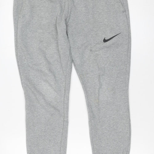 Nike Men's Grey Dri-FIT Jogger Trousers Size S
