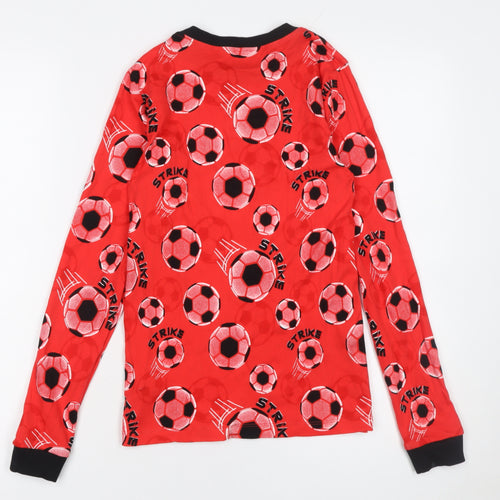 Dunnes Stores Boys Red Football Strike Long Sleeve Pyjama Top 12-13 Years