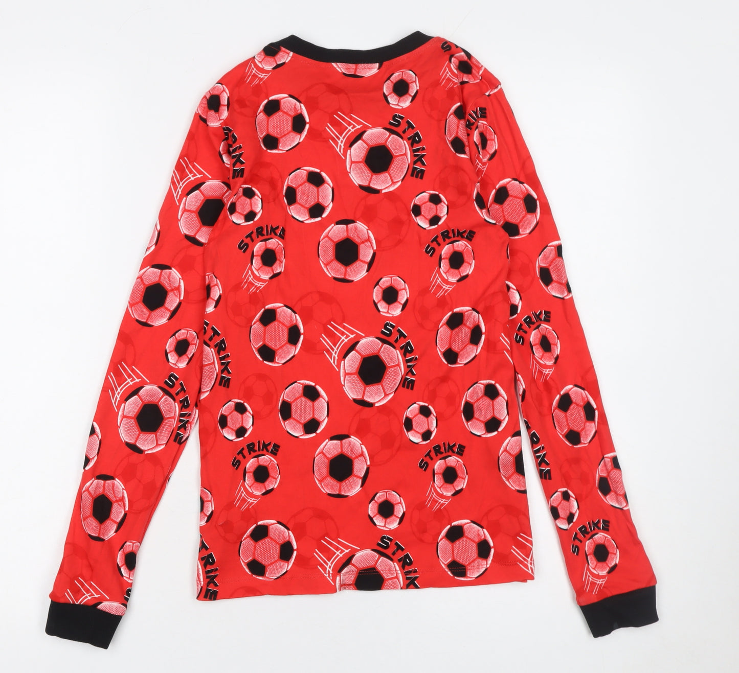 Dunnes Stores Boys Red Football Strike Long Sleeve Pyjama Top 12-13 Years